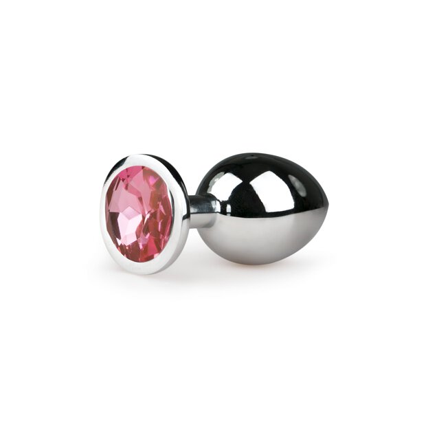 Metal Butt Plug No. 2 Silver/Pink