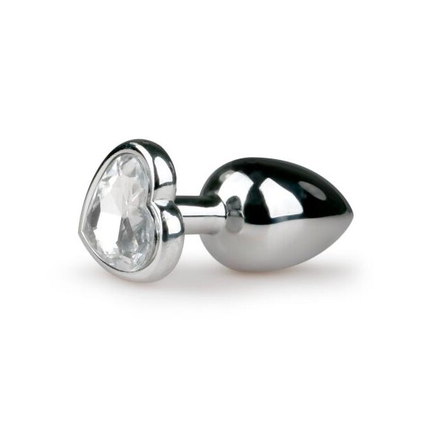 Metal Butt Plug No. 2 Silver/Clear