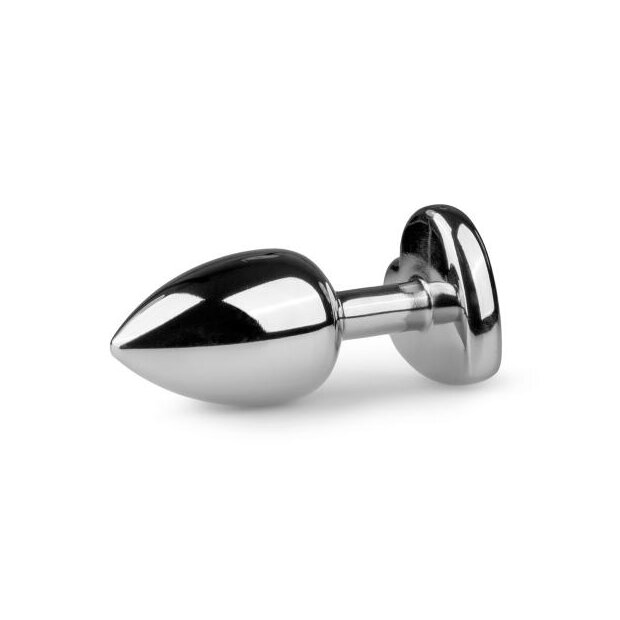 Metal Butt Plug No. 2 Silver/Clear