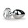 Metal Butt Plug No. 2 Silver/Clear