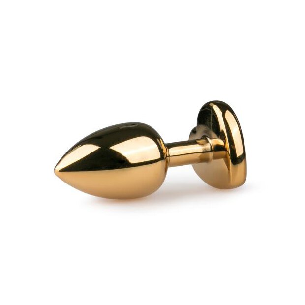 Metal Butt Plug No. 3  Gold/Pink 2,6 cm