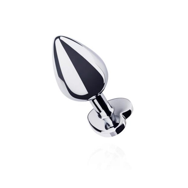 Metal Butt Plug No. 7 Silver/Clear 3,2 cm