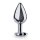 Metal Butt Plug No. 7 Silver/Clear 3,2 cm