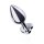 Metal Butt Plug No. 7 Silver/Clear 3,2 cm