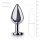 Metal Butt Plug No. 7 Silver/Clear 3,2 cm
