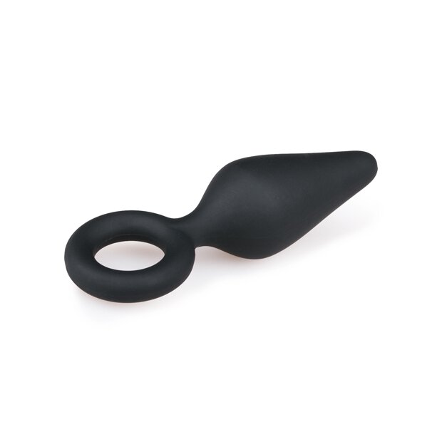 Black Buttplugs With Pull Ring Small 2,5 cm