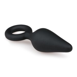 Black Buttplugs With Pull Ring Small 2,5 cm