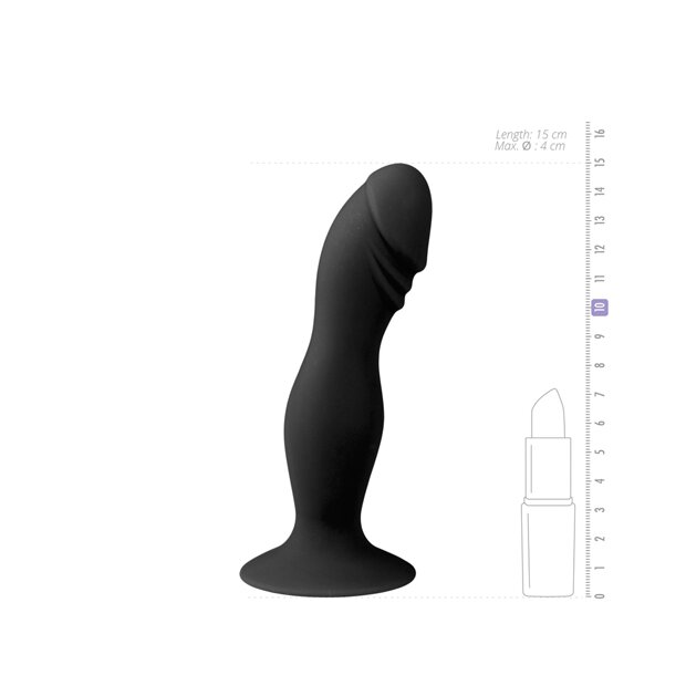 Black Silicone Suction Cup Dildo