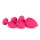 Silicone Butt Plug with Diamond Pink
