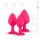 Silicone Butt Plug with Diamond Pink