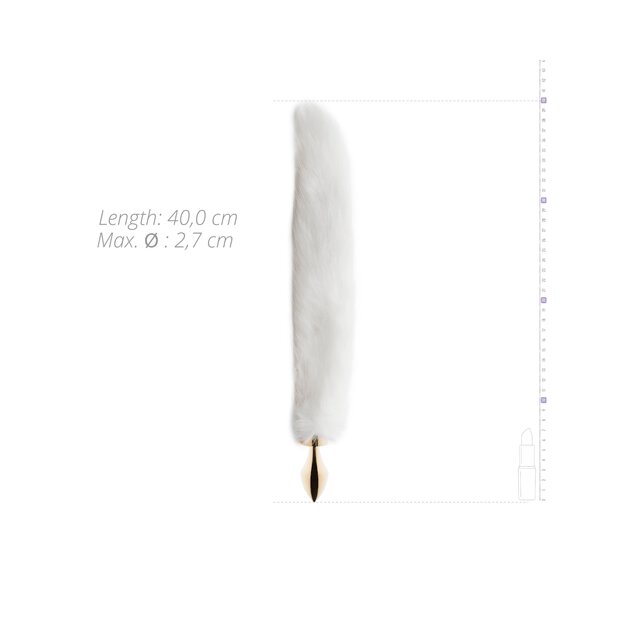 Fox Tail Plug No. 13 Gold/White