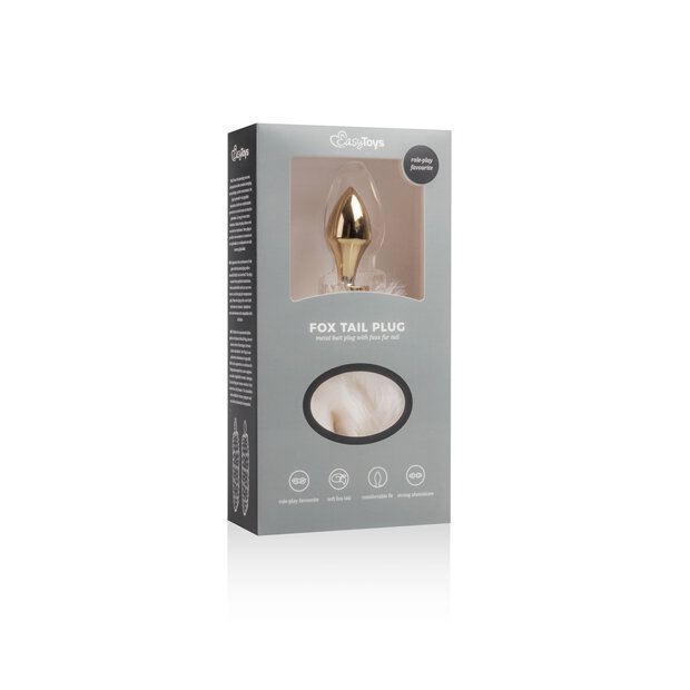 Fox Tail Plug No. 13 Gold/White