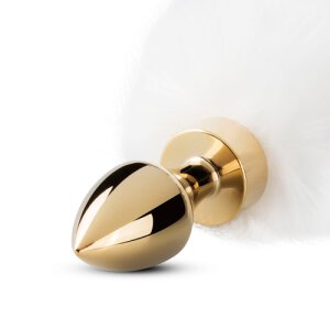 Fox Tail Plug No. 13 Gold/White 2,7 cm