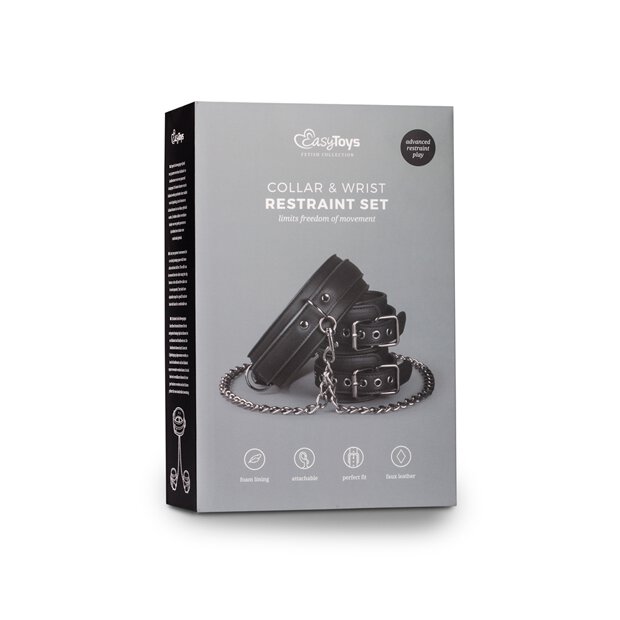 Leather Collar With Handcuffs