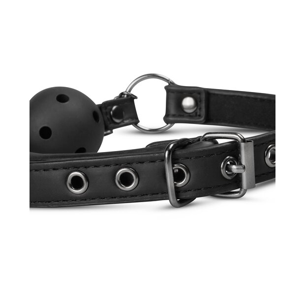 Open Ball Gag With Nipple Clamps