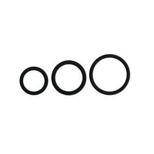 Three Size Cockring Set Black
