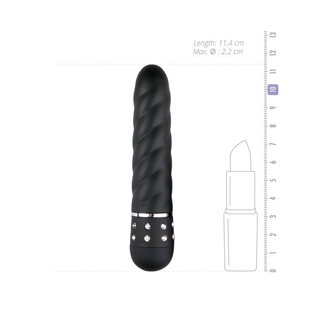 Mini Vibrator Twisted Black