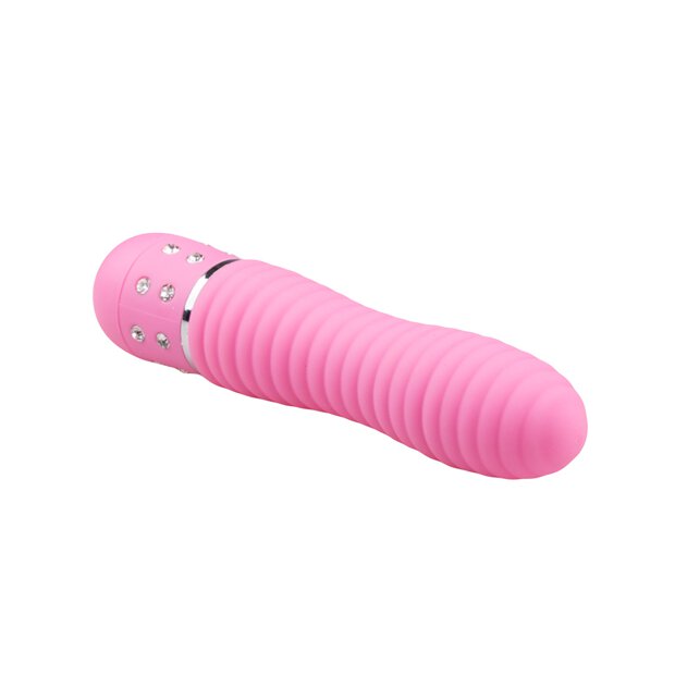 Mini Vibrator Ribbed Pink