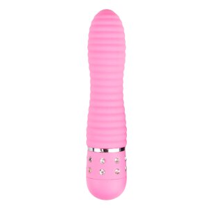 Mini Vibrator Ribbed Pink
