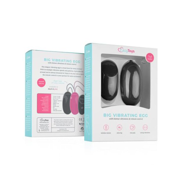 Vibrating Egg With Remote Control Black