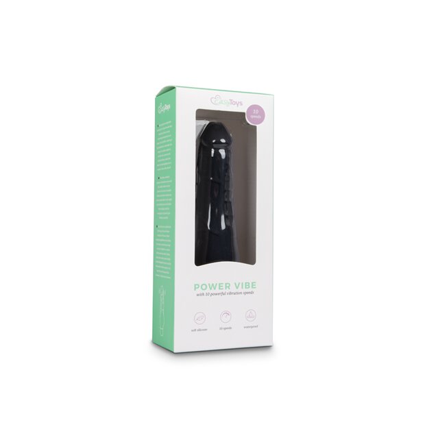 Silicone Realistic Vibrator Black