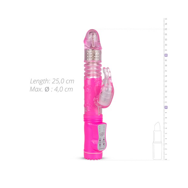 EasyToys Thrusting Rabbit Vibrator Pink