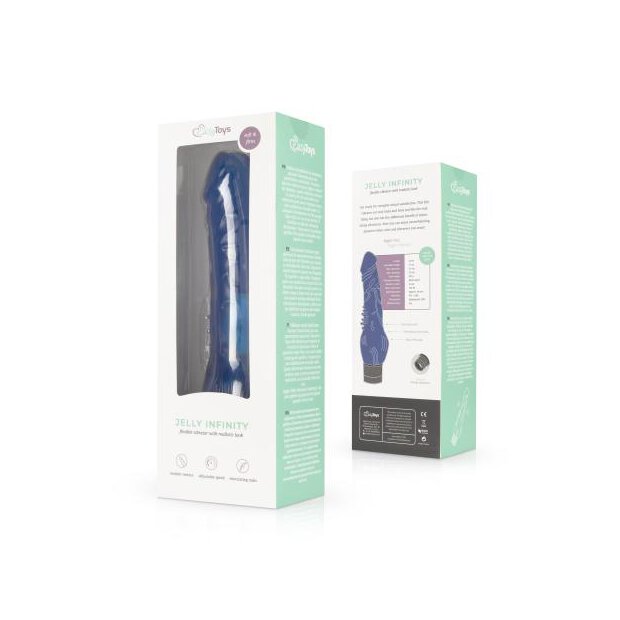 Jelly Infinity Realistic Vibrator Blue