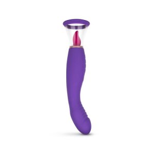 Pleasure Pump With G-Spot Vibrator Purple