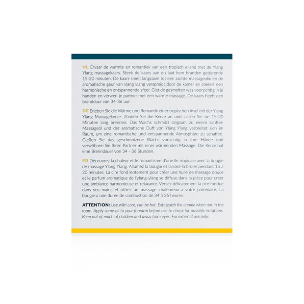 Exotiq Massage Candle Ylang Ylang 200g