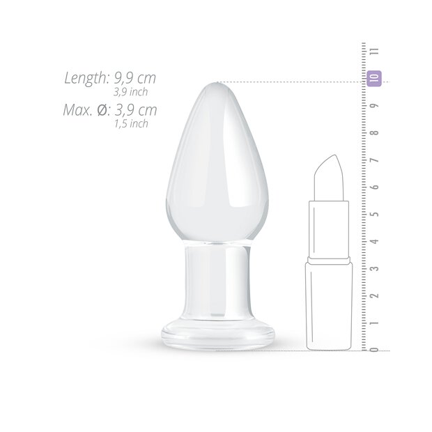 Clear Glass Buttplug