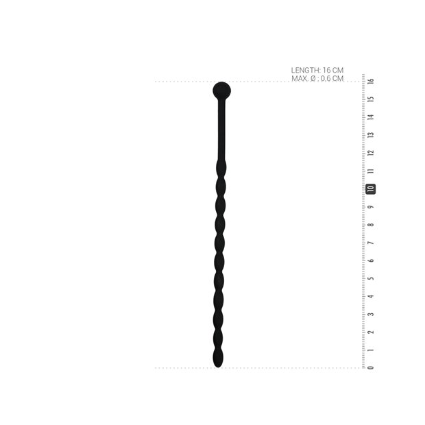 Gerippter Silikon Dilator Schwarz