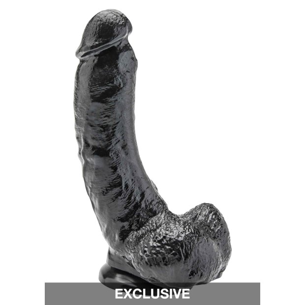 Dildo with Balls Black 20.5cm