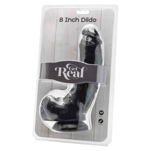 Dildo with Balls Black 20.5cm