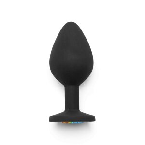Rainbow Booty Jewel Medium Black 3,5 cm