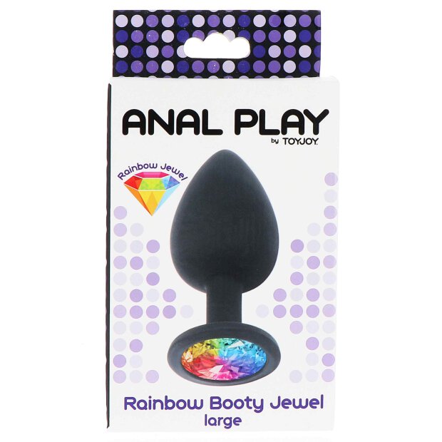Rainbow Booty Jewel Large Black