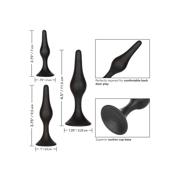 Silicone Anal Starter Kit Black