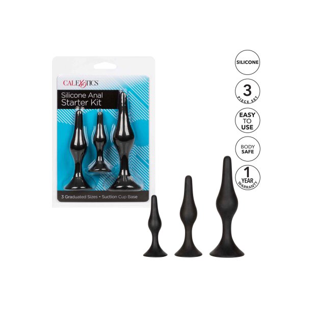 Silicone Anal Starter Kit Black