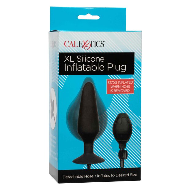 XL Silicone Inflatable Plug Black