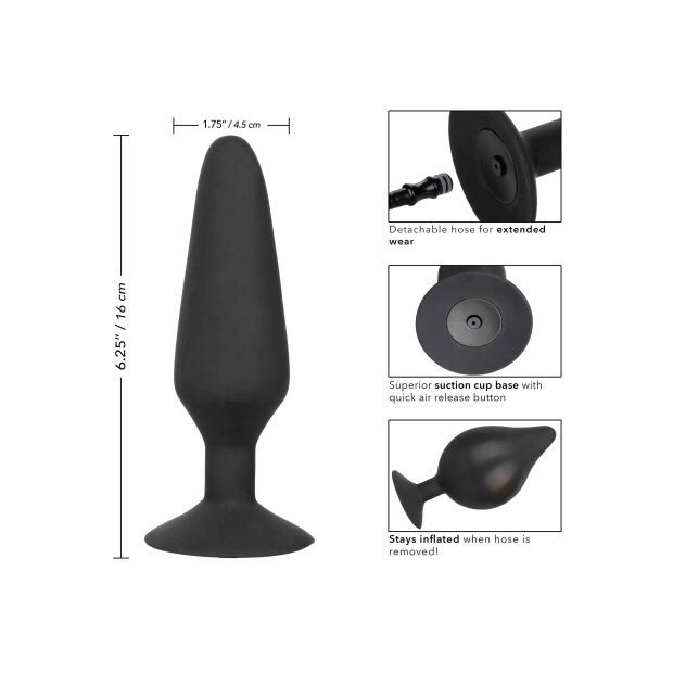 XL Silicone Inflatable Plug Black