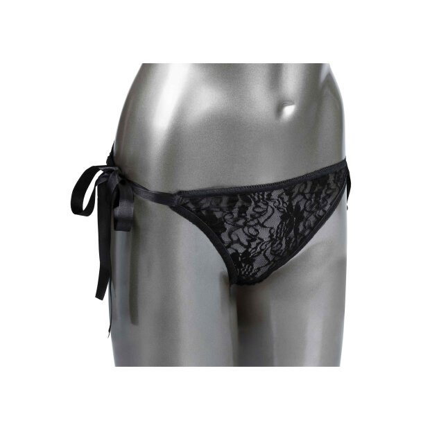 Remote Control Lace Thong Set Black