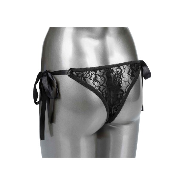 Remote Control Lace Thong Set Black