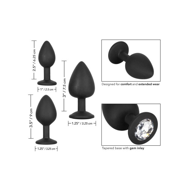 Silicone Gem Anal Kit Black