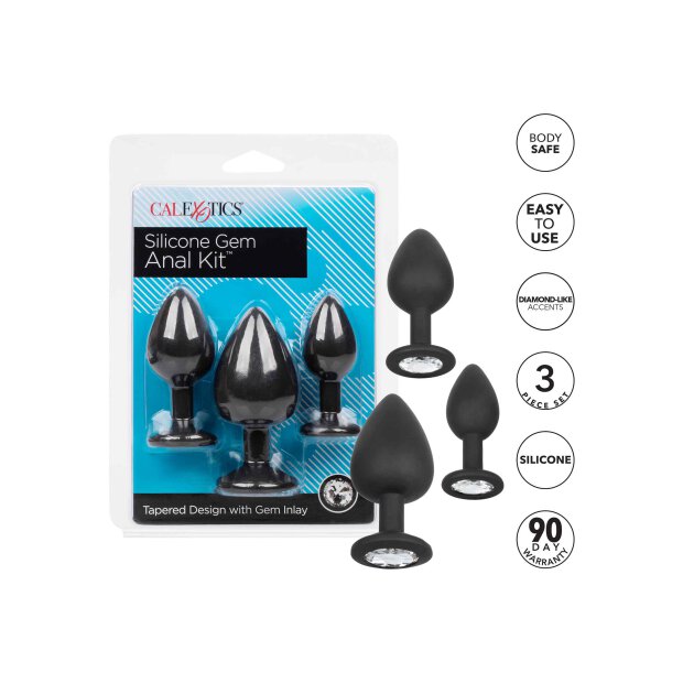 Silicone Gem Anal Kit Black
