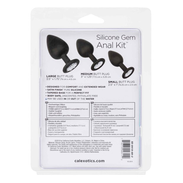 Silicone Gem Anal Kit Black