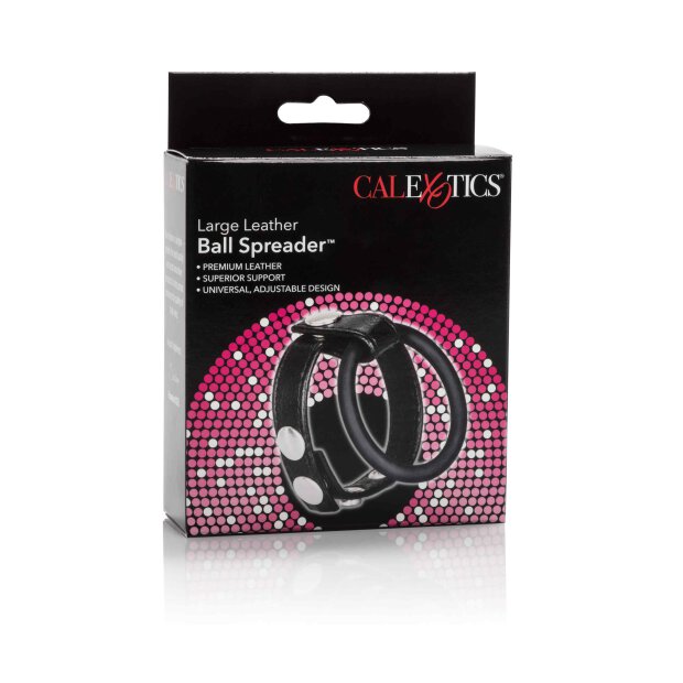 Large Leather Ball Spreader Black