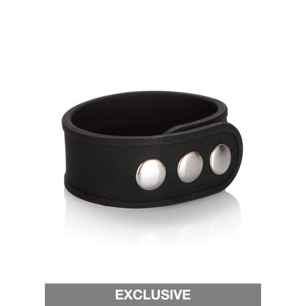 Silicone 3-Snap Erection Ring Black