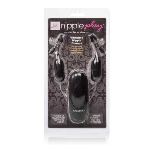 Vibrating Nipple Clamps Black