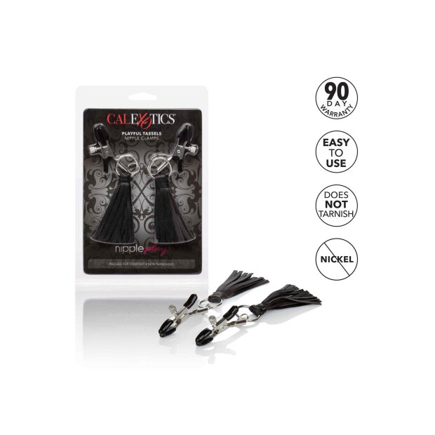 Playful Tassels Nipple Clamps Black