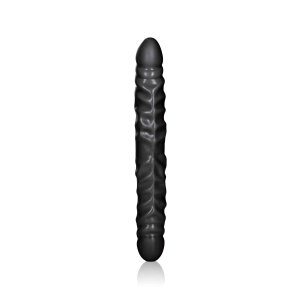 Veined Double Dong 12 inch Black