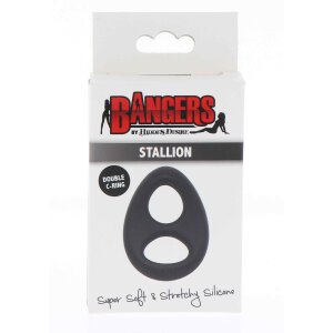 Soft Silicone Stallion C-Ring Black